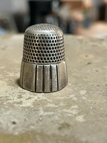 Awesome Vintage Estate Antique Sterling Silver 925 Sewing Thimble Cover