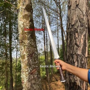 HANDMADE CARBON STEEL FIXED BLADE TACTICAL MACHETE SWORD | HUNTING CAMPING SWORD - Imagen 1 de 6