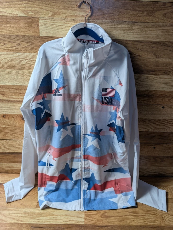 adidas USA Volleyball Warm-Up Jacket. Women’s Size MED. FU0102. Retail