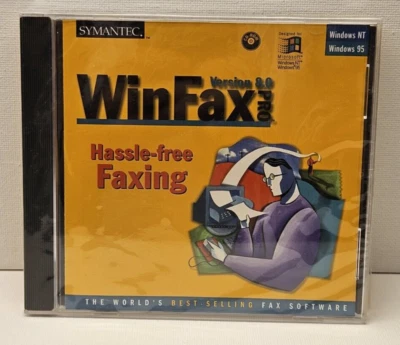 WinFax Pro 8.0 Hassle Free Faxing PC CD ROM Symantec Windows NT 95 Software - Image 1 of 2