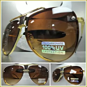 Men's or Women Classic Vintage Retro Hip Hop Style SUN GLASSES Gold Metal Frame - Picture 1 of 7