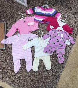 Various,Girls Clothes $5 Each,3 Jumpsuits,3 Long-sleeved sweater, 0-6 months.! - Picture 1 of 14