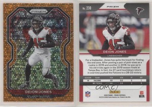 2020 Panini Prizm Orange Disco Prizm Deion Jones #230