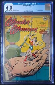 Wonder Woman #31 🌞 CGC 4.0 OW/WH 🌞 1948 2-page Jenny Lind opera singer feature
