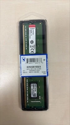 Kingston 4 GB DDR4 Desktop RAM, 2666MHz, DIMM, 1.2V (KVR26N19S6/4) - Image 1 of 2