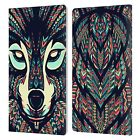 Head Case Designs Aztec Animal Faces Leather Book Wallet Case For Amazon Fire