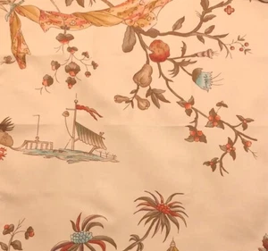 COWTAN & TOUT La Pagode Chine Rose Gold Floral Remnant New - Picture 1 of 1