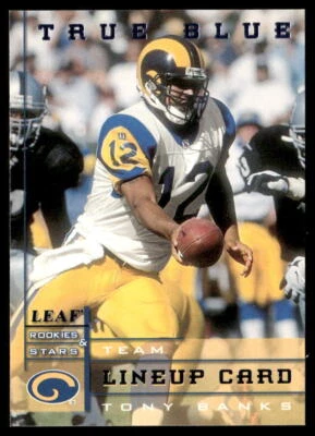Tony Banks 1998 Leaf Rookies & Stars True Blue #279 - St. Louis Rams - Image 1 of 2