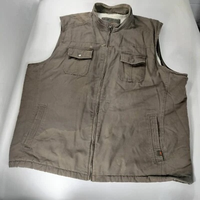 Northwest Territory Gray Cotton Sherpa Lined Hunting Utility Vest Men 3XL - Image 1 of 4