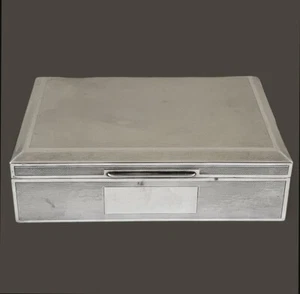 Hallmarked Silver Table Top Cigar / Cigarette Box 1963 Birmingham 586g NB190 - Picture 1 of 7
