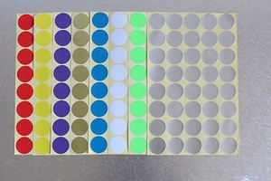 25mm Round 8 Colour Dot Sticker Circle Sticky Self Adhesive Label - Picture 1 of 10
