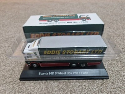 Atlas Edizioni 1/76 Eddie Stobart Scania 94D 6 Ruota Furgone F018 - Immagine 1 di 2