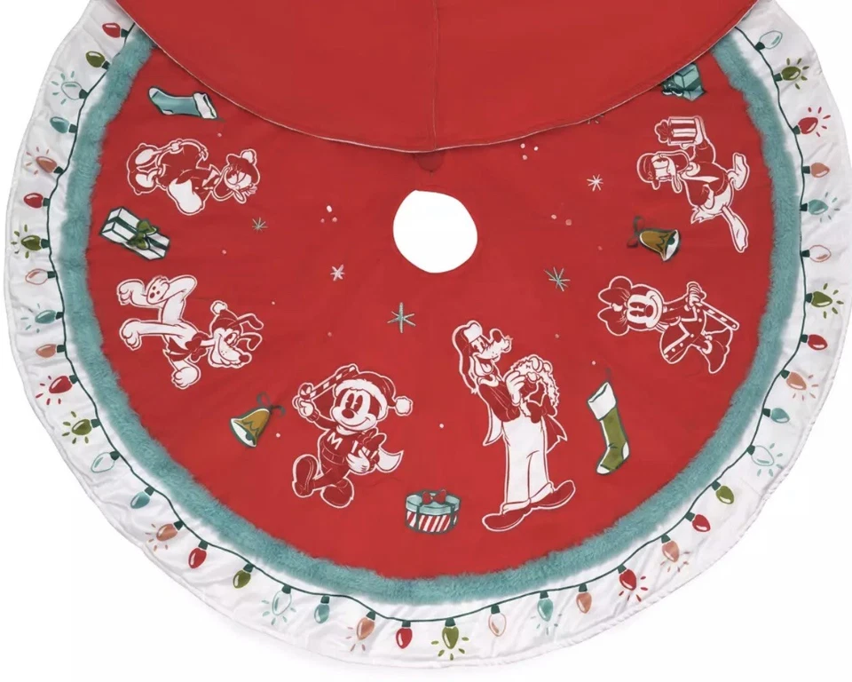 2022 Disney Parks Mickey & Friends Christmas Tree Skirt Minnie Donald Daisy New - Image 1 of 1