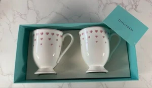 Tiffany & Co. coffee cups, heart design, pair, boxed, never used, stored at home - Picture 1 of 9