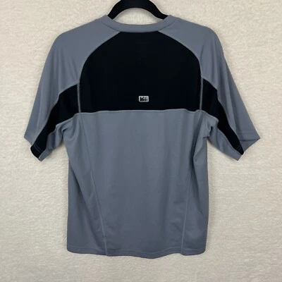 Мужская футболка REI большой серый черный короткий рукав - Изображение 1 из 4