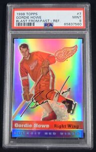 Gordie Howe 1998-99 Topps Blast from the Past Reprints #7 Chrome Refractor PSA 9