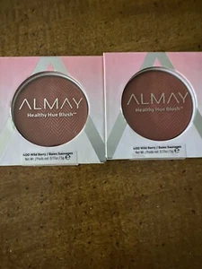 2X Almay Healthy Hue Blush Wild Berry 400 Healthy Radiant Flush Of Color 2 Pans - Picture 1 of 4