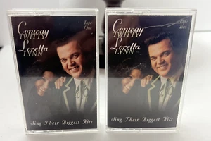 Conway Twitty & Loretta Lynn Cassette Tape 1 & 2 Sing Their Best Hits 41 Tracks - Picture 1 of 7
