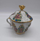 Beautiful Used Old Antique Cup With Lid Lfz Hand Painted Size 13 Cm Multicolor