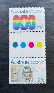 GREAT SET Australia Decimal 1982 ABC 50th Anniversary GUTTER Pair MUH - Picture 1 of 2