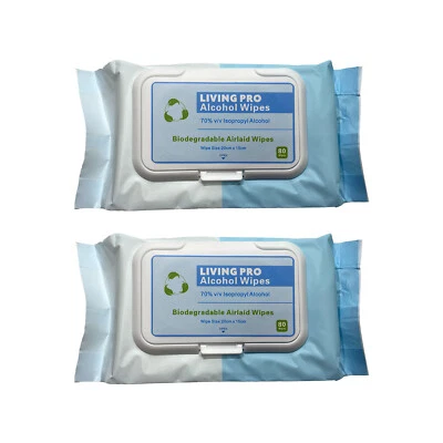 Multi-pack 70% Isopropyl Alcohol Thick Wipes 80Pack Envrionmentally Friendly - Image 1 of 4