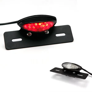 Motorcycle LED Turn Signals Brake Light License Plate Mount Tail Light 12V US - Picture 1 of 11