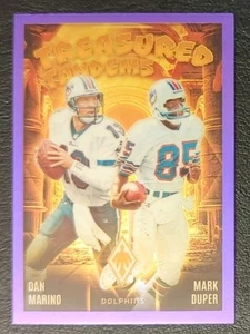 2024 Phoenix Football Dan Marino, Mark Duper Treasured Tandems Purple #TT-MIA - Picture 1 of 2