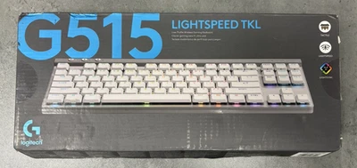 Logitech - G515 LIGHTSPEED TKL Wireless Mechanical Tactile Keyboard White NO USB - Image 1 of 4