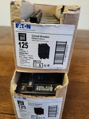 Eaton BR2125 Interchangeable 2 Pole Circuit Breaker (New in Contractor Pack Box) - Image 1 of 4