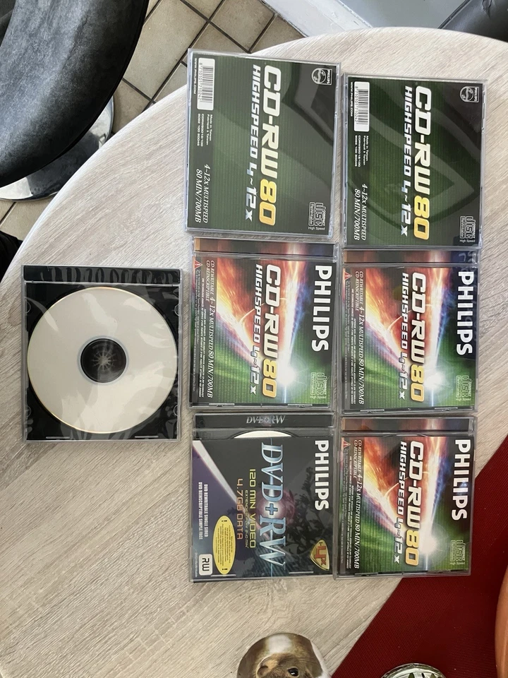  CD-RW 80 – 80MIN / 700MB - Rewritable Blank CDRW Disc NEW And One DVD -RW Used  - Image 1 of 1