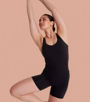 Calia Inspire Womens Black Bodysuit Size M Built In Bra NWT MSRP $108 - Image 1 of 4