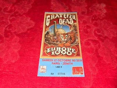 ENTRADA CONCIERTO VINTAGE PARA LOS MUERTOS AGRADECIDOS EUROPA 1990 27 OCT 1990 PARÍS Foto 1 de 2