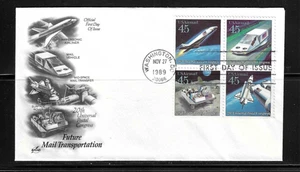USA SC # C125a-C126a Future Mail Transportation FDC. Artcraft Cachet - Picture 1 of 2
