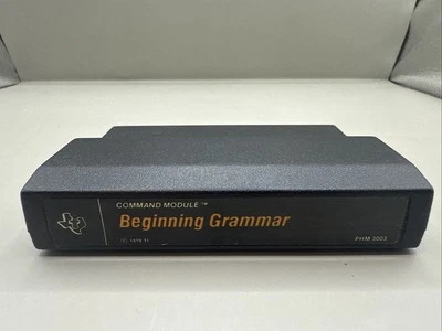 Beginning Grammar TI-99/4a Computer Texas Instruments Cartridge - Vintage - Image 1 of 4