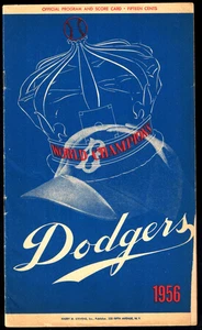 1956 Brooklyn Dodgers Programm vs. Reds - Duke Snider 2 HRs mit kostenlosem Versand - Bild 1 von 2