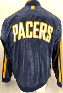 NUOVO Indiana Pacers Adidas blu navy tasche full zip giacca riscaldante uomo XL - Foto 1 di 9
