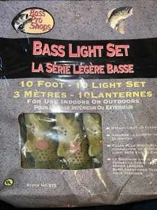 10 Bass Light Set String Outdoors/Indoors Patio Fishing Motorhome Mancave - Picture 1 of 2