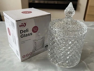 Deli Glass - Sunrise Sugar Bowl (86mm) - brand new - Image 1 of 3