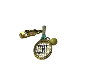 Juicy Couture Charm Tennisschläger mit gelbem Ballanhänger nicht mehr produziert Sammlerstück - Bild 1 von 6