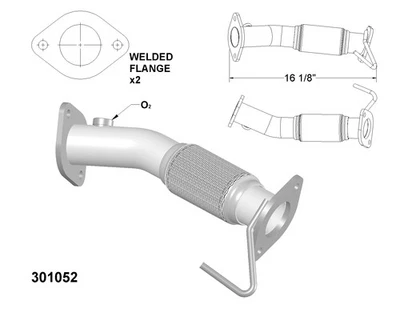 Front Exhaust and Tail Pipes for 2014-2017 Hyundai Elantra GT - Image 1 of 2