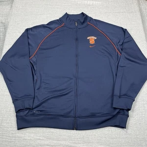 Nike Team Jacket Unisex Adult 2XL Navy Fit Dry Syracuse Orange Football Full Zip - Picture 1 of 8
