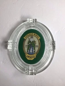 GREENE KING 1799 FINE ALES VINTAGE ASH TRAY GLASS 4 HOLDS - Picture 1 of 5