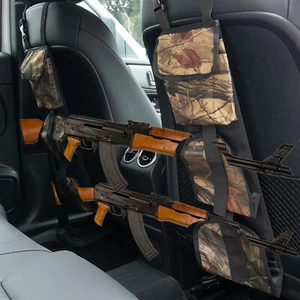 Car Seat Back Gun Rack Shotgun Rifle Pickup Truck Hunting Storage Bag Camouflage - Picture 1 of 7