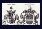 1780 - Hrabia v. Wiser v. Würben miedzioryt herb