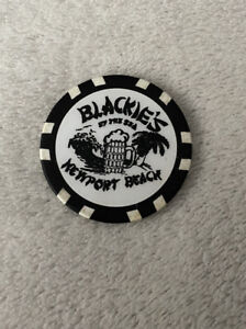 Golf Marker - Blackies By The Sea Poker Chip - Newport Beach Collectors Item 