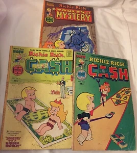 Two Richie Rich Cash Comics 1975 and One Vault of Mystery Comic 1977 - Picture 1 of 4