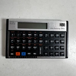 HP 12c Platinum 25th Anniversary Edition Black Business Financial Calculator - Picture 1 of 8