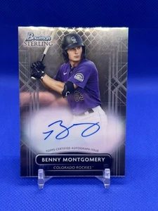 2022 Bowman Sterling Benny Montgomery Auto Rockies PA-BM Rookie RC Prospect MLB - Picture 1 of 2
