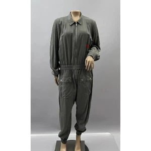 ATM Anthony Thomas Melillo Jumpsuit Women L Washed Utility Olive Army Green - Picture 1 of 14