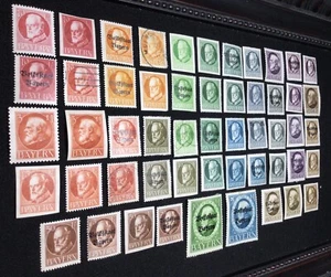 1914-1919 Bavaria BAYERN Germany lot of 50 Postage Stamps Mint & Used, Mostly MH - Picture 1 of 14